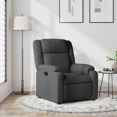 Fauteuil verstelbaar stof donkergrijs