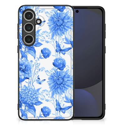 Bloemen Hoesje voor Samsung Galaxy S24 FE Flowers Blue