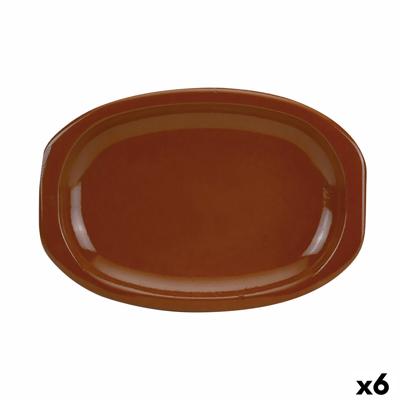 Serveerschaal Raimundo Barro Profesional Aardewerk Bruin 6 Stuks 36 x 25 cm