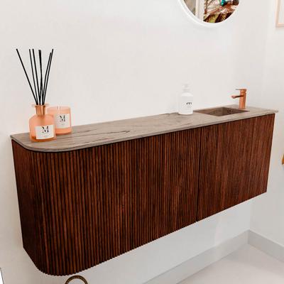 Toiletmeubel Mondiaz Joya Dlux | 111.6 cm | Meubelkleur Ruby | Faye wastafel Arena Wasbak Rechts | 1 kraangat