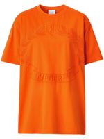 Burberry t-shirt à logo brodé - Orange