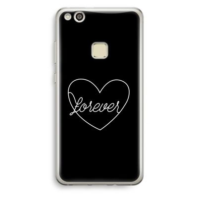 Forever heart black: Huawei Ascend P10 Lite Transparant Hoesje