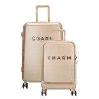 Charm London Capetown Hardcase Kofferset - Middenmaat - Handbagage-Champagne