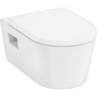 Hansgrohe EluPura Original S Wandcloset 54x36cm - spoelrandloos - AquaChannel Flush - toiletzitting - keramiek - glans wit 60207450 Hansgrohe EluPura Original S Wandcloset 54x36cm - spoelrandloos - AquaChannel Flush - toiletzitting - keramiek - glans wit 60207450