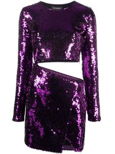 THE ANDAMANE robe courte Gia à ornements en sequins - Violet