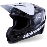 ALPINESTARS S-M3 Radium, Motorcross helm, Zwart-Wit-Grijs