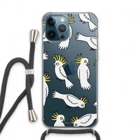 Papegaai: iPhone 13 Pro Max Transparant Hoesje met koord