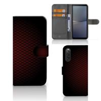 Sony Xperia 10 V | Telefoon Hoesje | Geruit Rood | Portemonnee hoesje