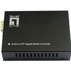 LevelOne GVT-2015 netwerk media converter 1000 Mbit/s Multimode, Single-mode Zwart