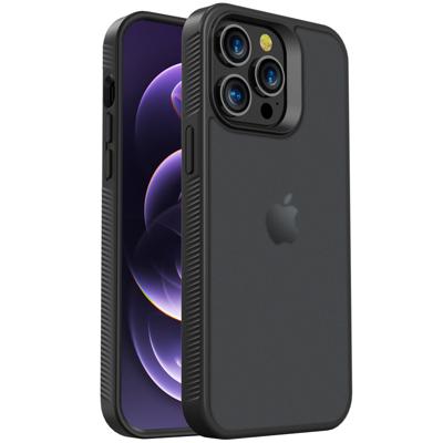 AccezzRugged Frosted Backcover iPhone 14 Pro Max Telefoonhoesje Zwart