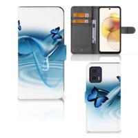 Motorola Moto G73 | Telefoonhoesje | Met pasjeshouder | Vlinders