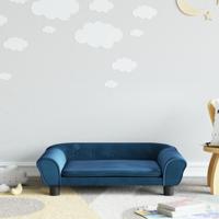 Kinderbank 70x45x26 cm fluweel blauw