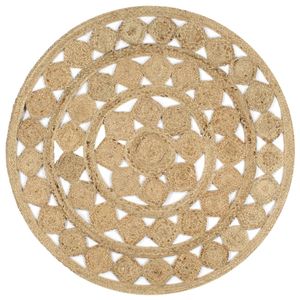 VidaXL Vloerkleed handgemaakt 120 cm gevlochten jute