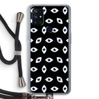 Eyes pattern: OnePlus Nord N10 5G Transparant Hoesje met koord