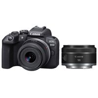 Canon EOS R10 systeemcamera Zwart + RF-S 18-45mm f/4.5-6.3 IS STM + RF 50mm f/1.8 STM