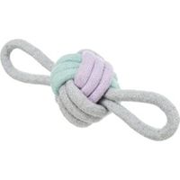 Trixie junior knoopbal met 2 handlussen touw (9X9X25 CM) - thumbnail