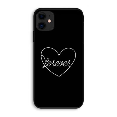 Forever heart black: iPhone 11 Biologisch afbreekbaar hoesje