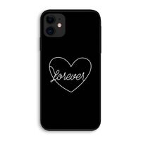 Forever heart black: iPhone 11 Biologisch afbreekbaar hoesje