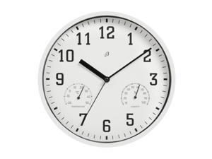 AURIOL Wandklok met thermo- en hygrometer (Wit)