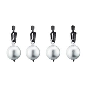 4x stuks tafelkleedgewichtjes zilveren kogels/ballen 3.5 cm   -