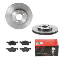 Remmenset, remschijf BREMBO, Remschijftype: Binnen geventileerd, Inbouwplaats: Vooras, u.a. für Mazda, Ford, Ford Usa