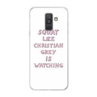 Christian Grey: Samsung Galaxy A6 Plus (2018) Transparant Hoesje