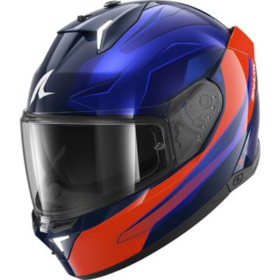 SHARK Skwal i3 Mekarium, Integraalhelm, Blauw-Oranje-Blauw BOB