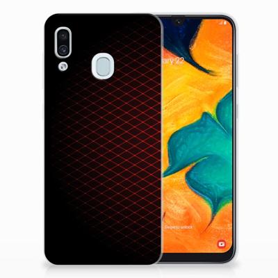 Samsung Galaxy A30 | TPU bumper | Geruit Rood
