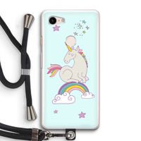 Regenboog eenhoorn: Pixel 3 Transparant Hoesje met koord