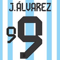 J.Alvarez 9 (Officiële Argentinië 3 Sterren Bedrukking 2023-2024) - thumbnail