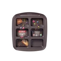 Pyrex - Bakplaat voor 6 Mini Cakevormpjes - Pyrex Asimetria - thumbnail