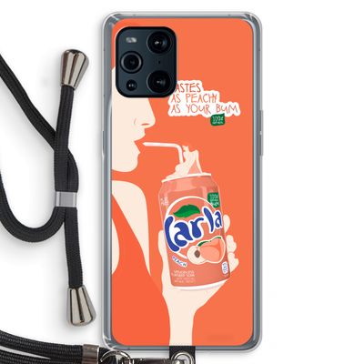 Peach please!: Oppo Find X3 Pro Transparant Hoesje met koord