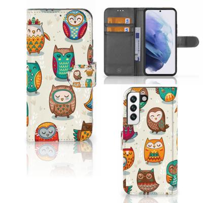 Samsung Galaxy S22 | Telefoonhoesje | Met pasjeshouder | Vrolijke Uilen