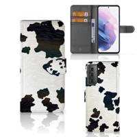 Samsung Galaxy S21 Plus | Telefoonhoesje | Met pasjeshouder | Koeienvlekken