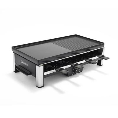 GreenPan Bistro Gourmet Raclette 8 Personen Zwart/Zilver