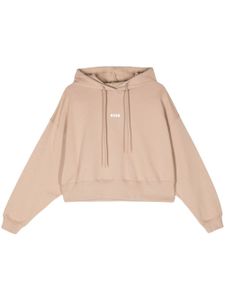 MSGM hoodie en coton à logo imprimé - Tons neutres