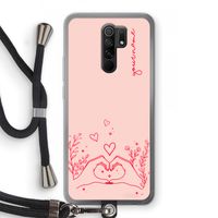 Love is in the air: Xiaomi Redmi 9 Transparant Hoesje met koord