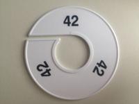 Maatring 11 cm wit/zwart 42