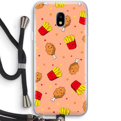 Chicken 'n Fries: Samsung Galaxy J3 (2017) Transparant Hoesje met koord