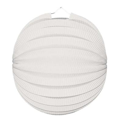 Party Lampion van papier - ronde vorm - wit - Dia 22 cm