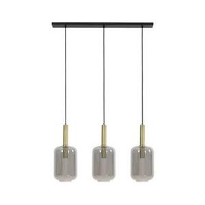 Light&living Hanglamp 3L 100x22x32 cm LEKAR antiek brons+smoke glas