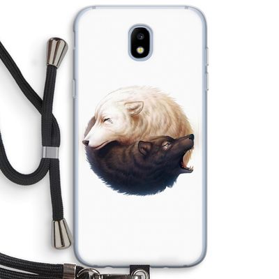 Yin Yang Wolves: Samsung Galaxy J5 (2017) Transparant Hoesje met koord