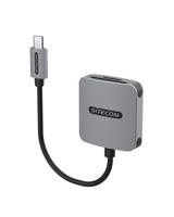 Sitecom MD-1008 geheugenkaartlezer USB 2.0 Type-C Zwart, Grijs - thumbnail