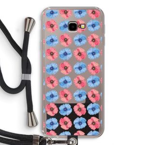 Klaproosjes: Samsung Galaxy J4 Plus Transparant Hoesje met koord