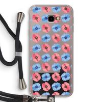Klaproosjes: Samsung Galaxy J4 Plus Transparant Hoesje met koord