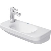 Duravit DuraStyle fontein met overloop 1 kraangat rechts 50x22cm wit 0713500008