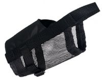 Trixie muilkorf polyester met gaas inzet zwart (S-M 17-23 CM)