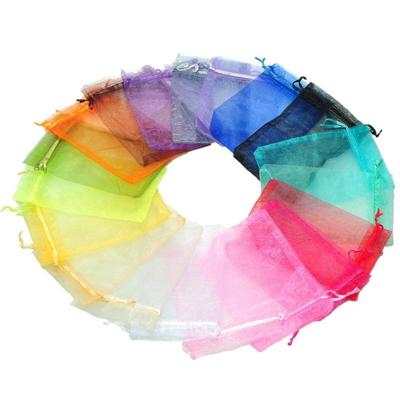 100 stuks organza geschenk zakken sieraden verpakking tas bruiloft feestdecoratie grootte: 7x9cm (D21 Random Color)