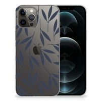 iPhone 12 Pro Max TPU Case Leaves Blue - thumbnail