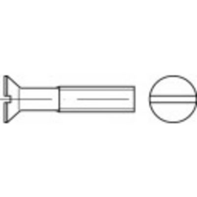 TOOLCRAFT TO-5450058 Verzonken schroeven M2 6 mm Sleuf DIN 963 Messing 200 stuk(s)